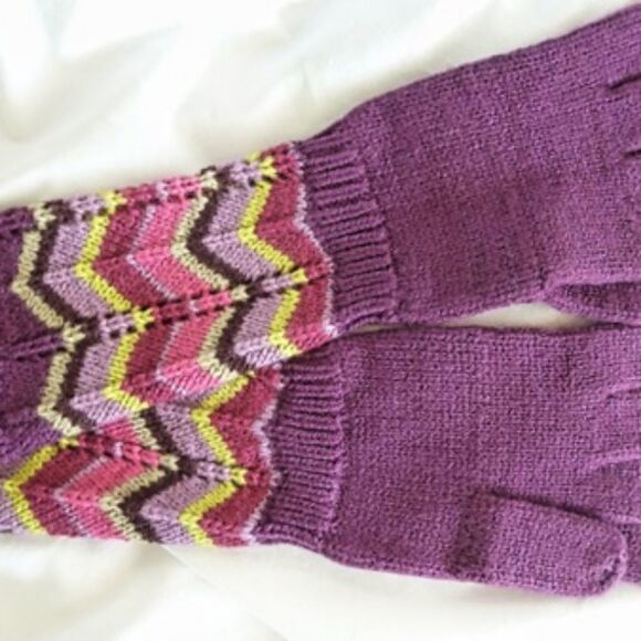MISSIONI FOR TARGET Accessories - MISSONI FOR TARGET GIRLS L PURPLE RIBBED GLOVES